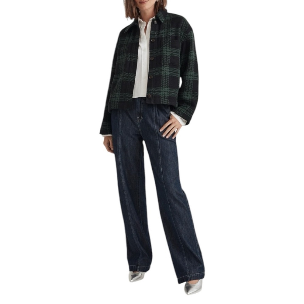 New with tags Madewell Flannel Boxy Shirt-Jacket in Plaid Size: Medium - Picture 3 of 10